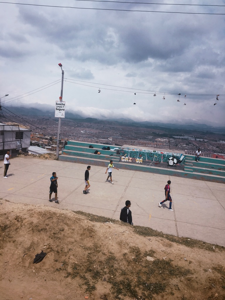 A football pitch in Soacha.